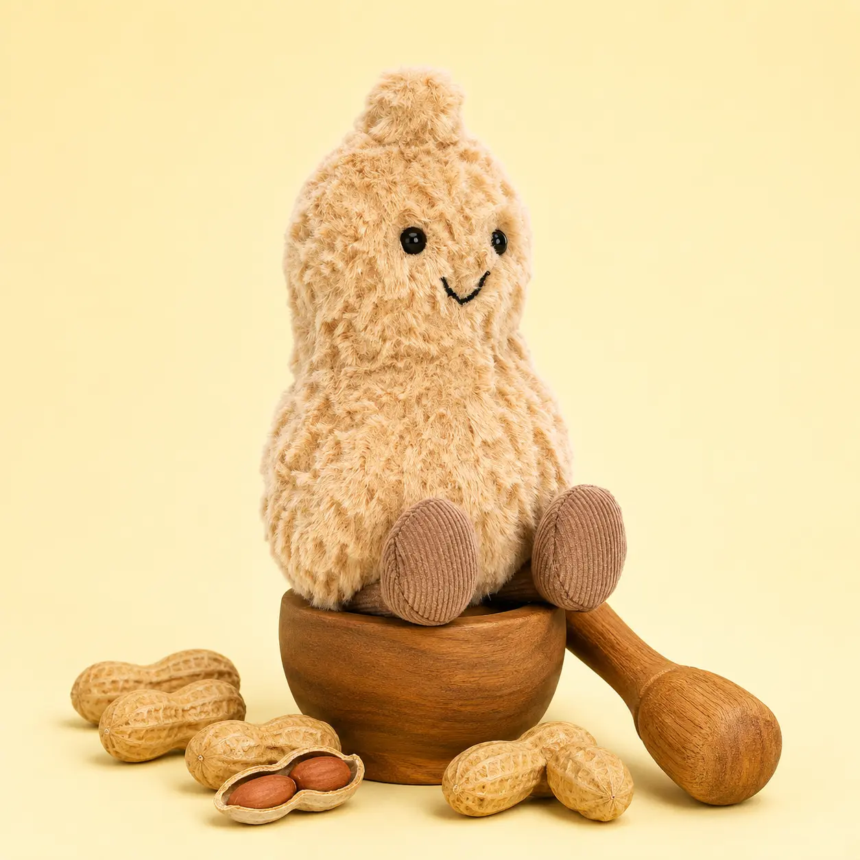Jellycat Amuseables Peanut – Adorable Soft Plush Toy, Cute Peanut Stuffed Animal for Kids, Teens & Plush Collectors