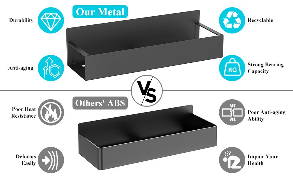 Magnetic Spice Storage Rack Organizer for Refrigerator and Oven, Black Fridge Organizers and Storage, 2 Pack