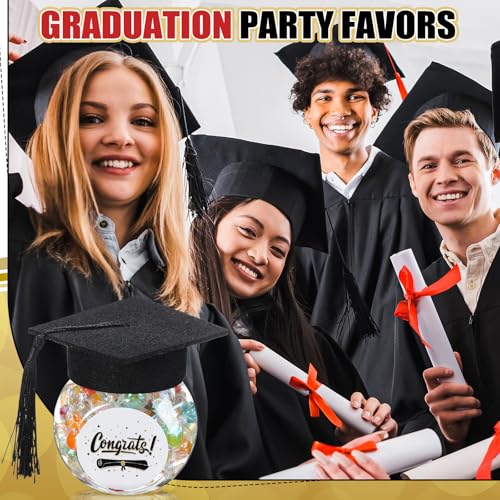 12/24 Pcs Class of 2026 Graduation Cap Candy Jars Set for Student- Multiple Colors, 8oz Graduation Party Decorations Gifts for School Party Guests 12/24 Pcs Class of 2026 Graduation Cap Candy Jars Set for Student- Multiple Colors, 8oz Graduation Party Decorations Gifts for School Party Guests