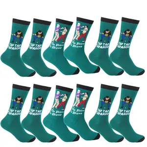 Unisex Novelty Colorful Graphic Socks, 6 Pairs Funny Casual Crew Golf Socks, Birthday Gift, Festival Gift for Golf Enthusiast