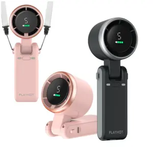 Handheld small fan, charging version, outdoor hanging neck, foldable and portable, wholesale available.