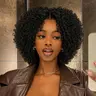 [New Arrival] Frodio Veralux™ Synthetic Fiber + Human Hair Short Jerry Curly Drawstring Wig Pre-Cut Lace Glueless |Full & Fluffy, Wear & Go, Wigs for Black Women#SohoChic