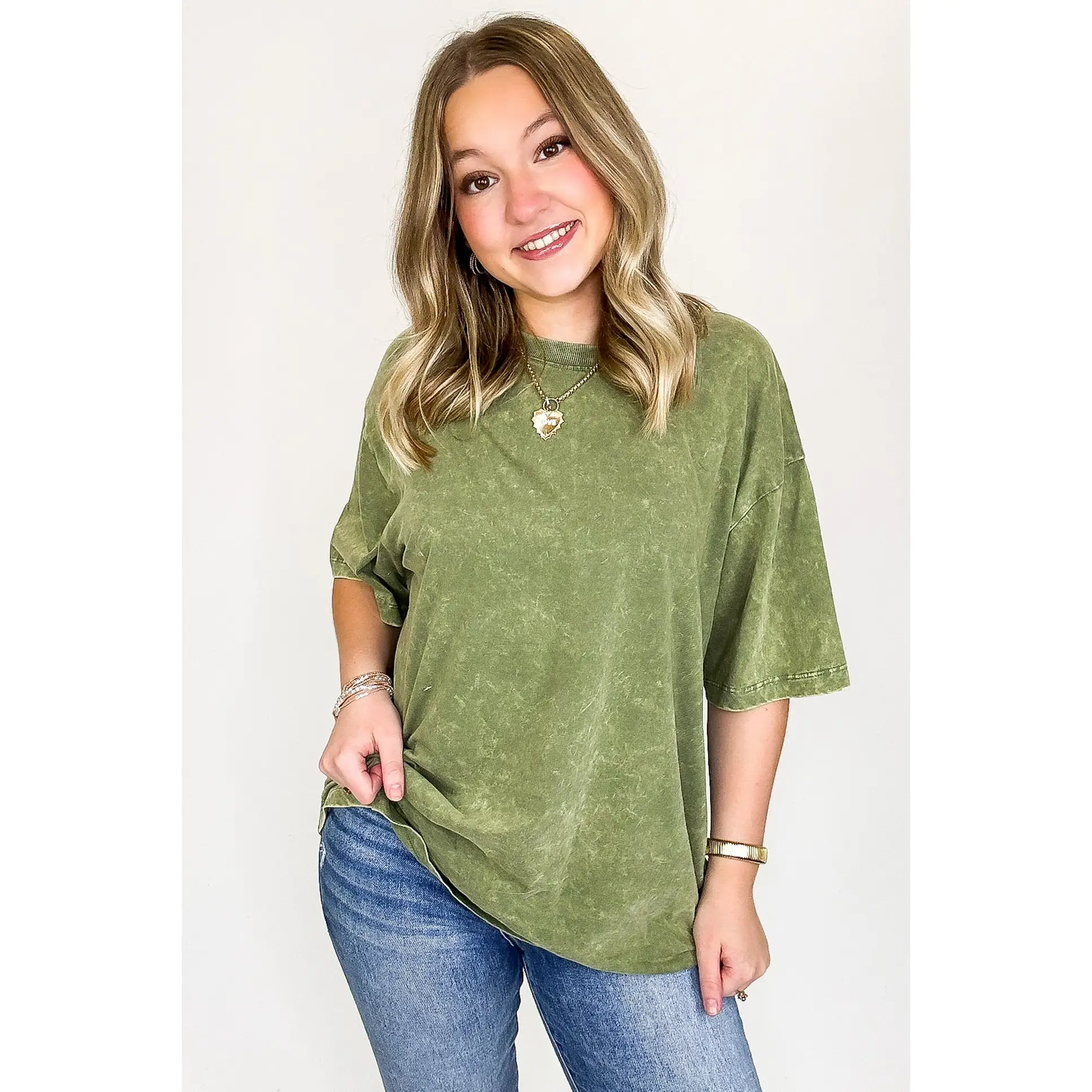 Melena Mineral Washed Relaxed Top - BACK IN STOCK