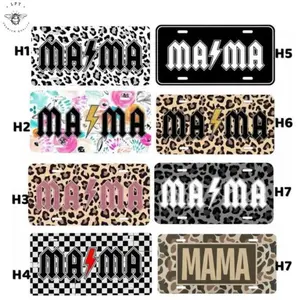 Mama License Plate – Cute Floral Car Tag for Women, Aluminum Vanity Plate Gift for Mom, Aesthetic Front Plate for Mother’s Day