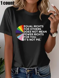 Plus size loose women's simple T-shirt, fitted design, medium thickness fabric, comfortable casual top;