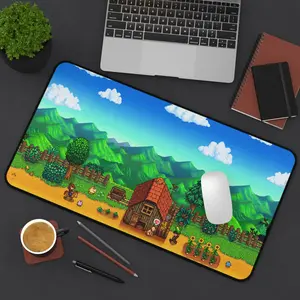 Stardew Valley Day Gaming Mouse Pad, Farming Desk Pad, Video Game Mouse Pad, Computer Accessories