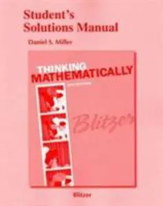 USED-Student's Solutions Manual for Thinking Mathematically by Blitzer, Robert (Paperback)