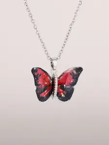 1 PC Pretty Butterfly Necklace Pendant For Women For Wedding Engagement Anniversary Party Jewelry Valentine's Day Gift