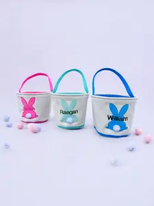 Personalized Embroidered Easter Basket