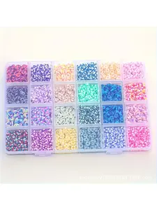 1PC Hot Selling 24 Grid Clay Bead Set Box Soft Ceramic Beads Handmade DIY Bead Bracelet Accessories Materials