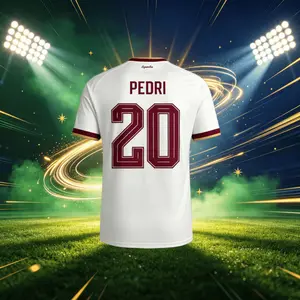 2026 Spain 19#Lamine Yamal and 20#Pedrl Short And Long Sleeve Soccer Jersey Fans Version Breathable