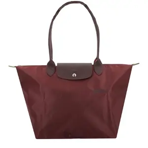 Longchamp Le Pliage Logo-Designed Nylon Tote Bag for Women in Pomegranate