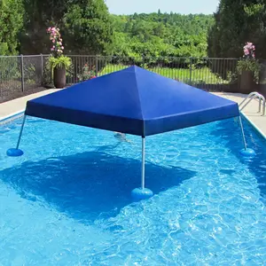 SUNJOY 10x10 Floating Pool Gazebo with PVC Floats and Carry Bag - Navy SUNJOY 10x10 Floating Pool Gazebo with PVC Floats and Carry Bag - Navy