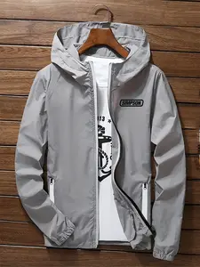 Men's Summer Sun Protection Jacket, Lightweight Breathable Fabric, Colorblock Pockets, Casual Loose Fit, Outdoor Commute Wear