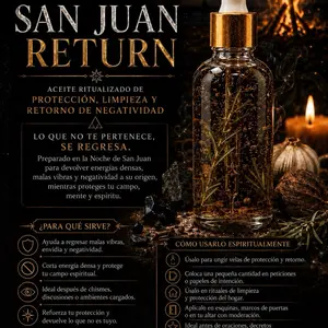 San Juan Return ritual oil spell oil Magic Aromatherapy