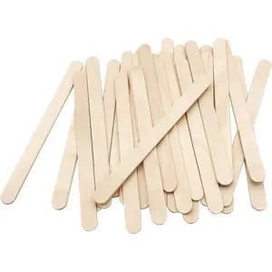 200 Pcs Craft Sticks Ice Cream Sticks Natural Wood Popsicle Craft Sticks 4.5 inch Length Treat Sticks Ice Pop Sticks for DIY Crafts