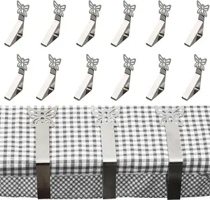 12 Pack Tablecloth Clips，Butterfly Picnic Table Cloth Holder Clip Indoor,Heavy Duty Picnic Table Clips for Party Wedding Home Camping Accessories (12)