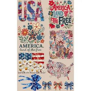 USA AMERICA LAND OF THE FREE PREMADE GANGSHEET  - 22X36  DTF TRANSFERS - DIRECT TO FILM