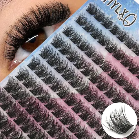 156 Pcs D Curl Voluminous False Eyelashes, Dense Soft Mink-Like Lash Strips, DIY Cluster Lashes, Segmented Lash Extensions, Beauty Lash Clusters, Fluffy Volume Eyelashes, DIY Lash Kit, Eyelashes Extension Set, Cosmetic
