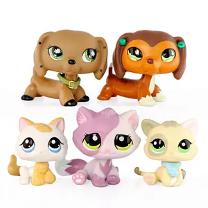5PCS Mini Cat & Dog Figurines Set - Collectible Pet Toys with Cute Accessories, Ideal for Kids Pretend Play, Party Favors, Cake Toppers & Gifts for Animal Lovers