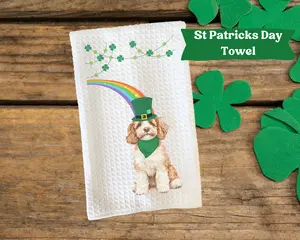 St Patricks Day Dog towel
