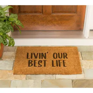 Evergreen "Livin' our Best Life" 16x28 Coir Mat