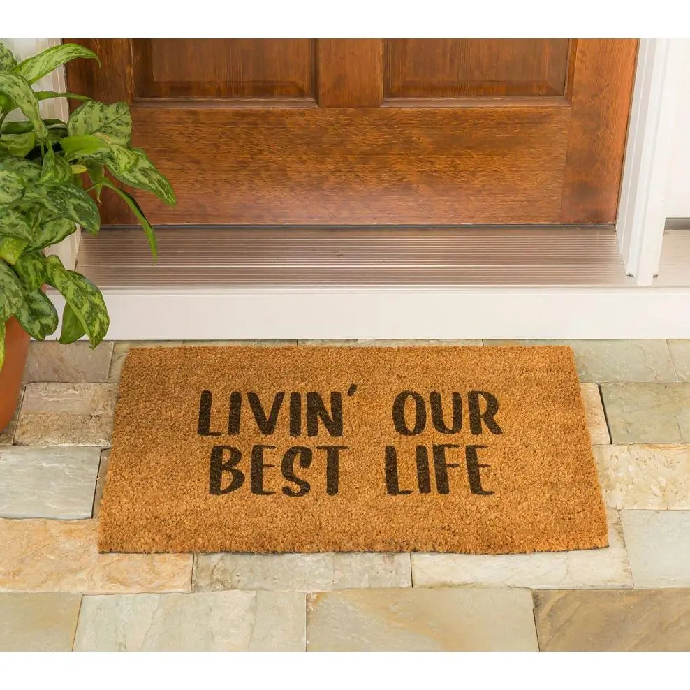Evergreen "Livin' our Best Life" 16x28 Coir Mat