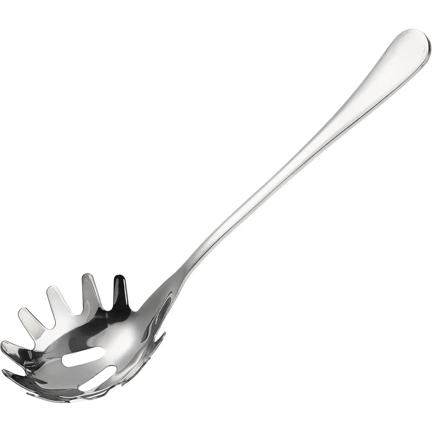 Stainless Steel Pasta Spoon, Spaghetti Spoons Server, Spaghetti Fork with  Handle, Noodle Utensil for Kitchen, 9. 4inch