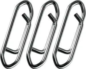50-Pack Fishing Power Speed Clips, High Strength Stainless Steel Speed Clip for Fishing Lure Quick Change, Freshwater Saltwater Crankbait Popper Lures Quick Snap Connector Tackle