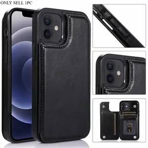 Phone Case - 2026 Wallet Cover for Iphone 17E/16/15/14/13/12/11 Pro Max, Featuring a Card Holder, PU Faux Leather Stand, Multiple Card Slots & Double Magnetic Closure, Shockproof Protector, Sturdy Protective Case