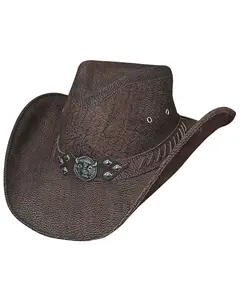 Bullhide Unisex American Buffalo Top Grain Leather Hat - 4038Ch