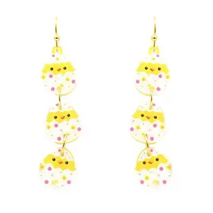 Blue Box Boutique Inc Easter Chicks Easter Eggs Dangle Earrings for Women, Teens | Easter Jewelry, Easter Gift