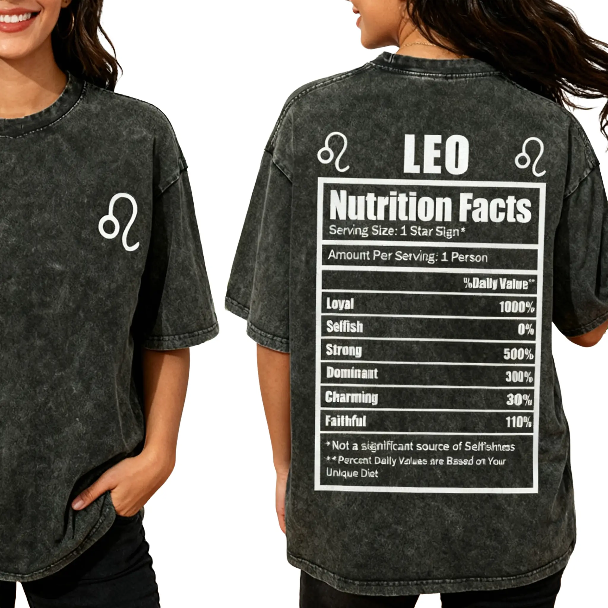 Khaki Beige Black Zodiac Sign Graphic T-Shirt Women Pullover Washed Short Sleeve Casual Fit Crewneck breathable fabric