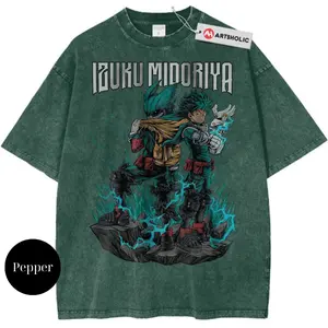 Deku Izuku Midoriya My Hero Academia Anime Streetwear Vintage Unisex T-Shirt Polyester Breathable Shoe Wetsuit Crewneck