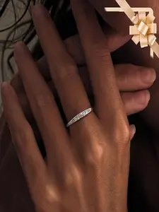 4-Stone Round Cubic Zirconia Women's Simple Stackable Ring