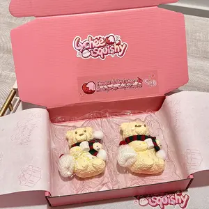 Christmas Cozy Bear BOGO Box Creamy & Frozen Butter 2 Textures 1 Box  LycheeSquishy Handmade TabaSquishy