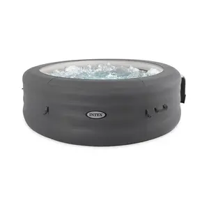 Intex SimpleSpa Bubble Massage 6 Person Inflatable Hot Tub with Energy Cover