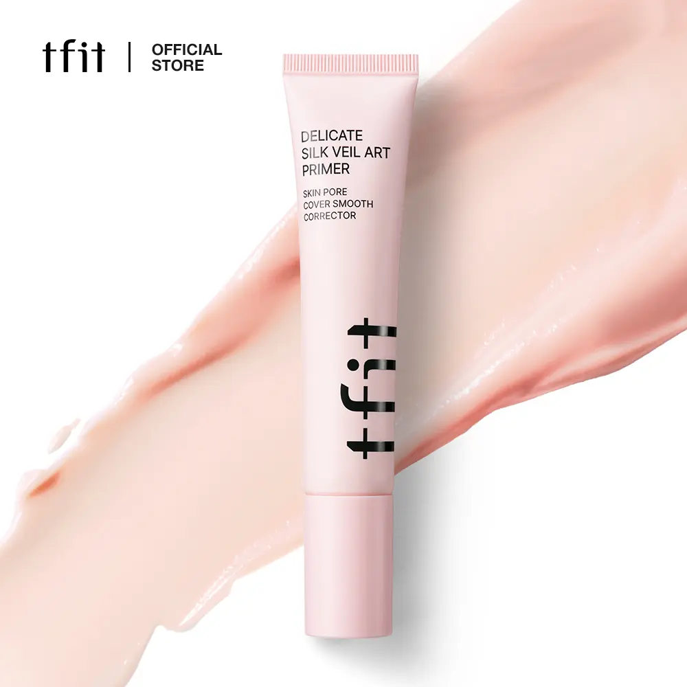 [TFIT OFFICIAL] Delicate Silk Veil Art Primer 30ml/1.01 fl oz, Korean Makeup, Pore Blur Primer, Poreless Makeup Base, Smooth Texture, Fine Lines, Sebum Control, Waterproof, Sweat‑Proof, 12HR Makeup Wear, Non‑Cakey