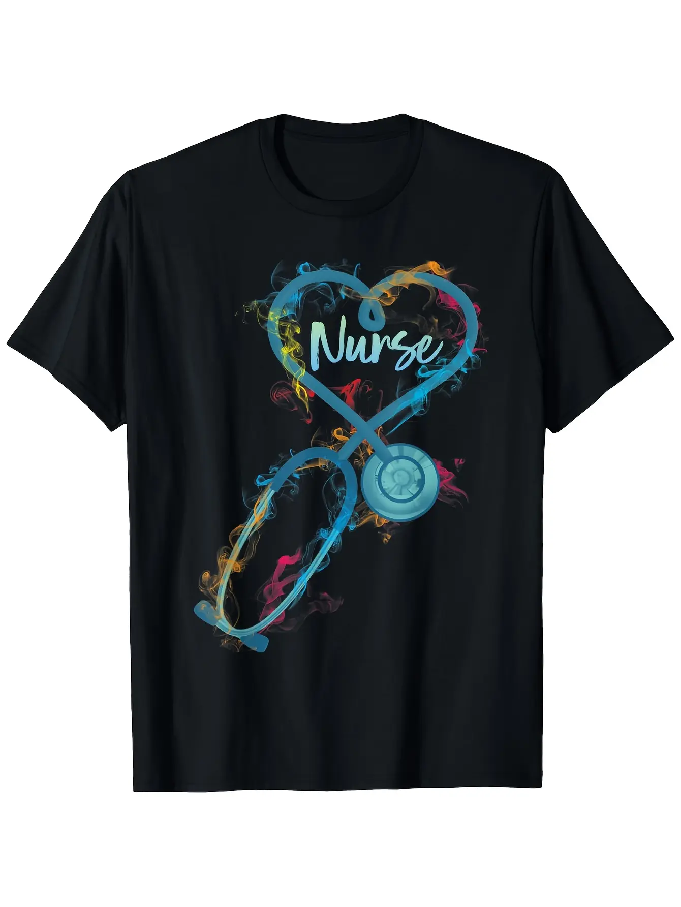 100 Unisex Nurse T-Shirt Regular Fit, Vibrant Medi unisex soft cotton short sleeve t shirt, vintage graphic casual tee for men women teens, perfect birthday holiday gift for camping travel gym daily street  wear