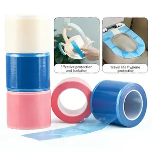 2-Pack Blue Disposable Barrier Film Residue-Free Easy Tear Isolation Film for Public Toilet Seats Faucets Dental Travel Hygiene Protection