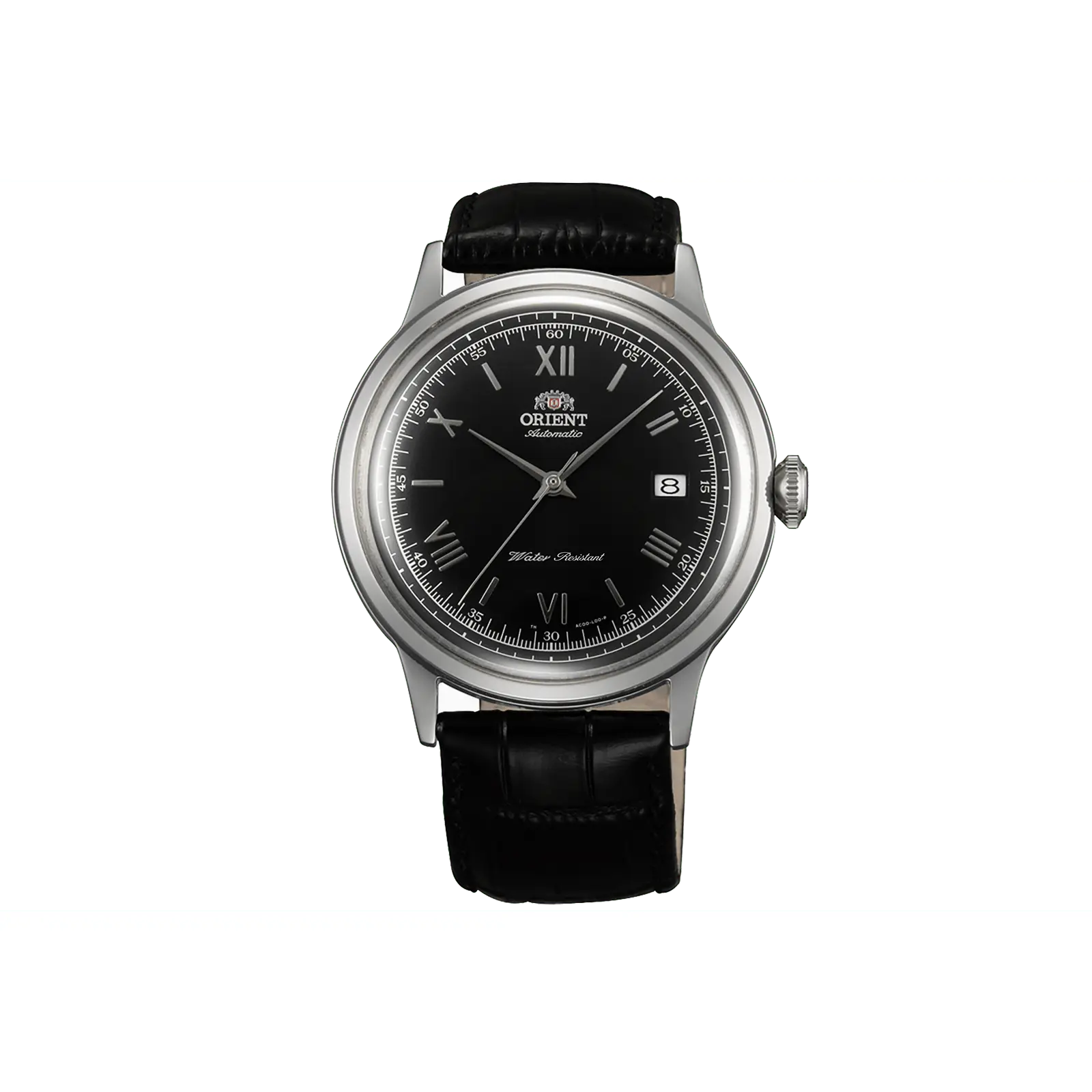 Orient Bambino Version 2 Automatic Dress Watch, Men's Business Leather Watch, 40.5mm Stainless Steel Case, Domed Crystal, TAC0000AB0, Analog Mechanical Watch