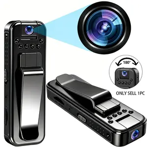 Wireless Vlog Body Camera, Wearable Body Cam with Night-Vision & 180° Rotation Lens, Video Blog Camera, Video Recording Camera Portable Clip Design, Wearable Action Camera, Suitable for Outdoor Sports, Skiing, Cycling, Hiking, Security