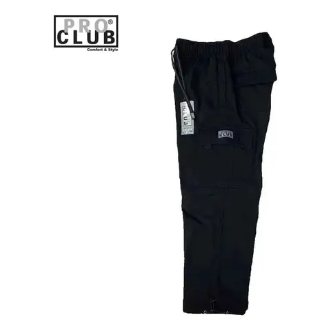 PROCLUB Men's 60% Cotton Blend Heavyweight Cargo Sweatpants - Stylish, Loose Fit, Mid Waist, 6 Pockets, Fleece Lined, Hip Hop Harem, Casual Minimalist Trousers, Men's Streetwear, Mensfashion, Big & Tall Sizes, All Seasons Menswear Bottoms
