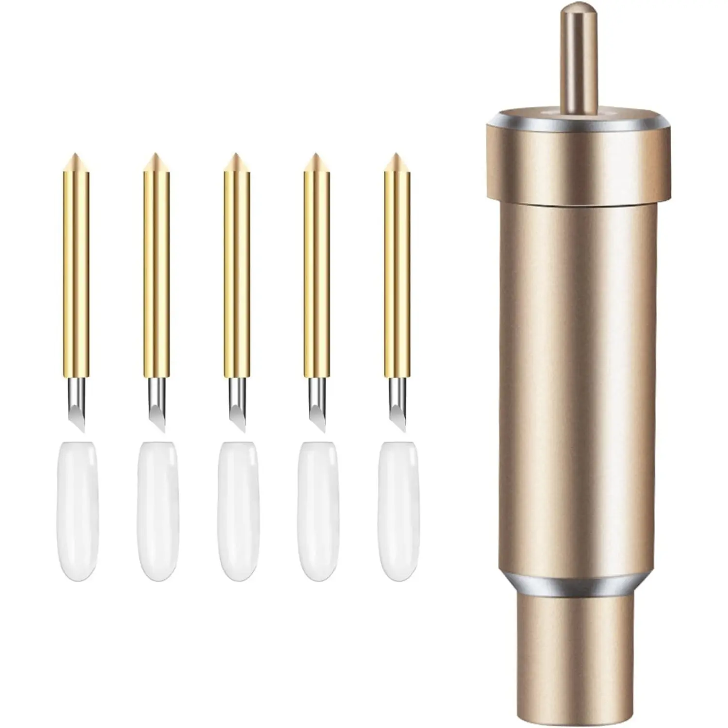 5PCS Premium Fine-Point Blade and Housing Compatible with ExploreAir/Air 2/Air 3/Maker/Maker 3/Expression Cutting Machines for Light to Mid-Weight Materials Like Cardstock, Vinyl, Iron-On & More