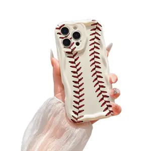 This new creative baseball-design matte cream retro white phone case is drop-proof, luxurious, minimalist, highly protective, and shockproof.It's compatible with iPhone 17 16 15 14 13 12 11 PRO MAX PLUS,AIR and iPhone X XS MAX