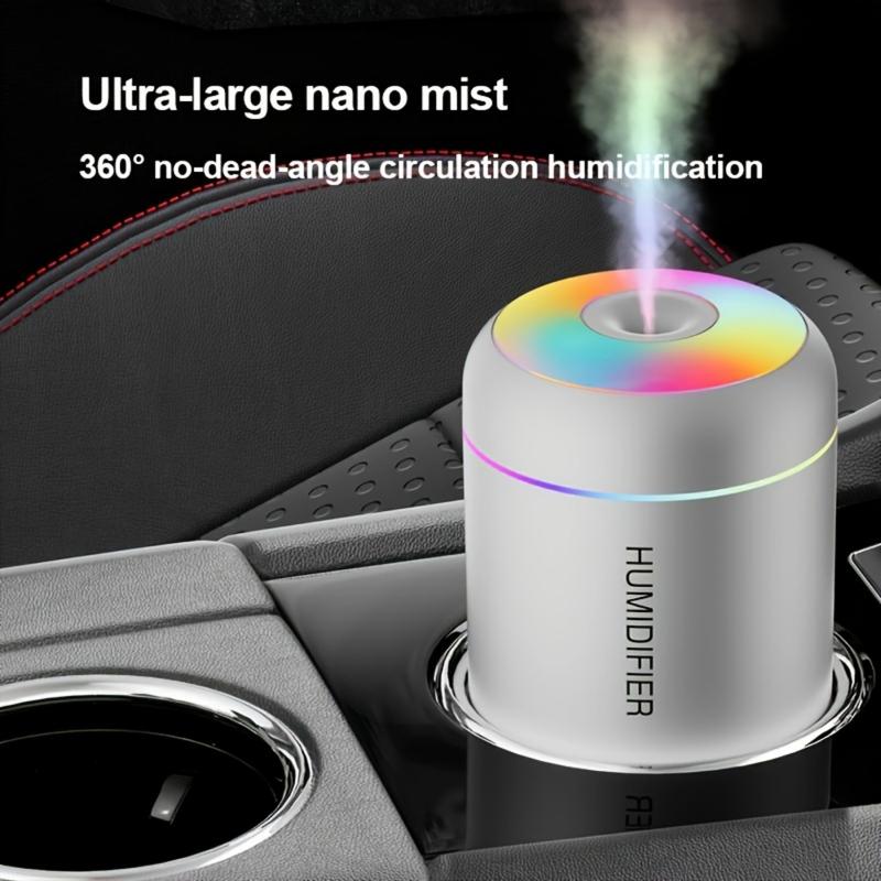 Mini portable humidifier: designed for ultra quiet operation, equipped with colorful circulating lights and 2-level fog adjustment, suitable for bedrooms, desktops, and can also be used in offices, homes, cars, Christmas gifts Mini portable humidifier: designed for ultra quiet operation, equipped with colorful circulating lights and 2-level fog adjustment, suitable for bedrooms, desktops, and can also be used in offices, homes, cars, Christmas gifts
