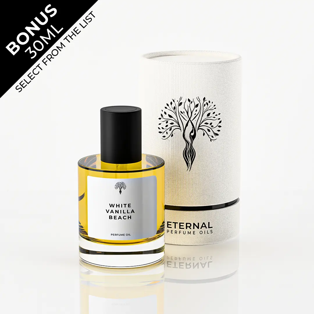 Eternal Perfume Oils – White Vanilla Beach Perfume Oil, Deep & Long-Lasting Women Scent | 50ml with Bonus 30ml Bottle of Your Choice Eternal Perfume Oils – White Vanilla Beach Perfume Oil, Deep & Long-Lasting Women Scent | 50ml with Bonus 30ml Bottle of Your Choice