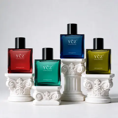 [YCZ] Unisex Fragrance Collection | 4 × 50 mL | Midnight Marine, Crimson Oud, Jade Breeze & Amber Glow | Multi-Scent Perfume Collection | Everyday, Date & Relaxing Moments | Long Lasting | Vegan & Cruelty-Free