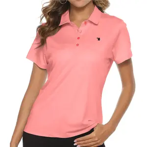 Women's Golf Polo Shirts Lightweight Moisture Wicking Short Sleeve Shirt Quick Dry 4-Button