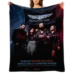 Skillet-Band-Flannel Throw Blanket for Girls Boys- Ultra Soft, Anti-Shrink & Wrinkle-Resistant ,Quick-Dry, Machine Washable Cozy Throw ,Perfect Gift for Kids Adults A-66